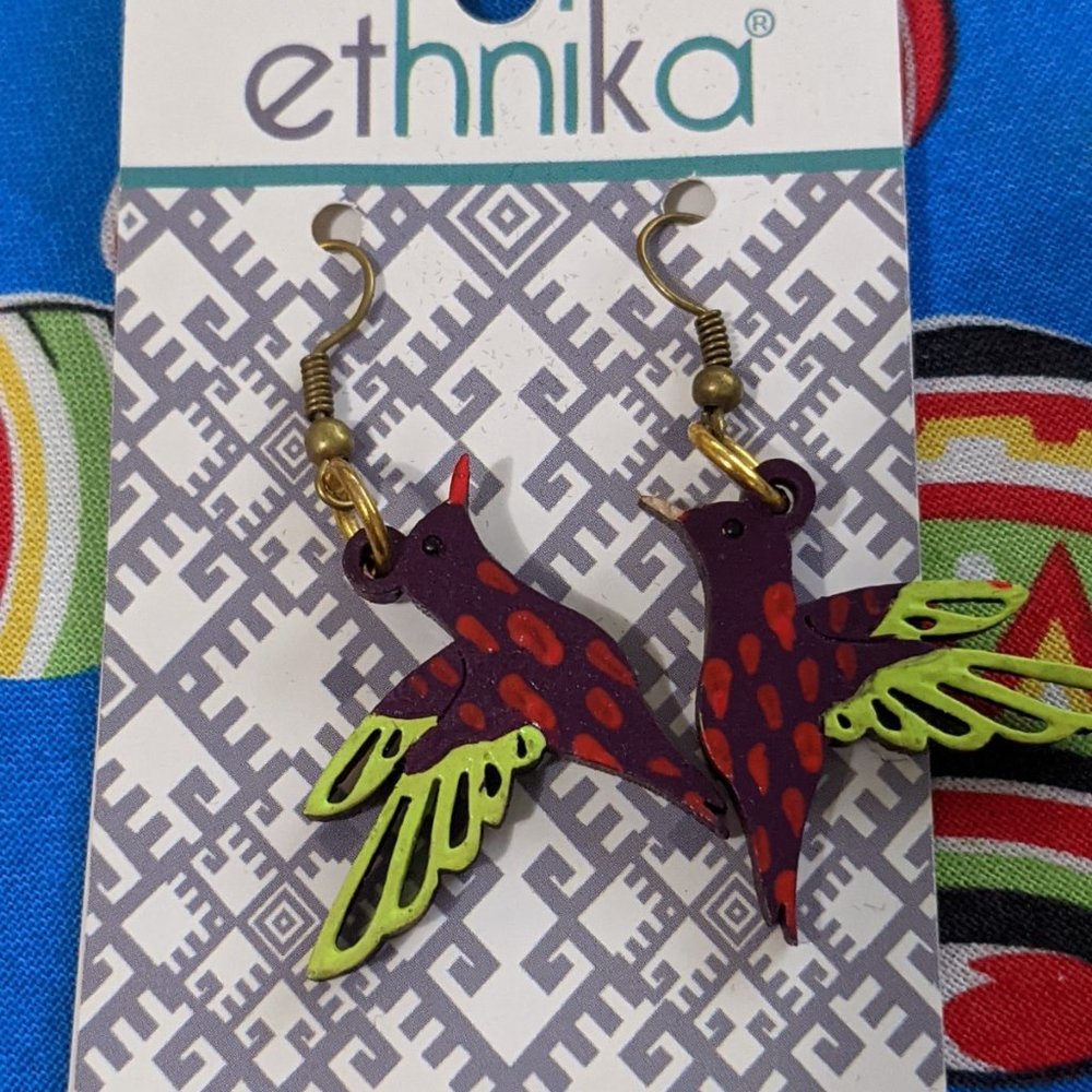 Ethnika Handmade Hummingbird Earrings